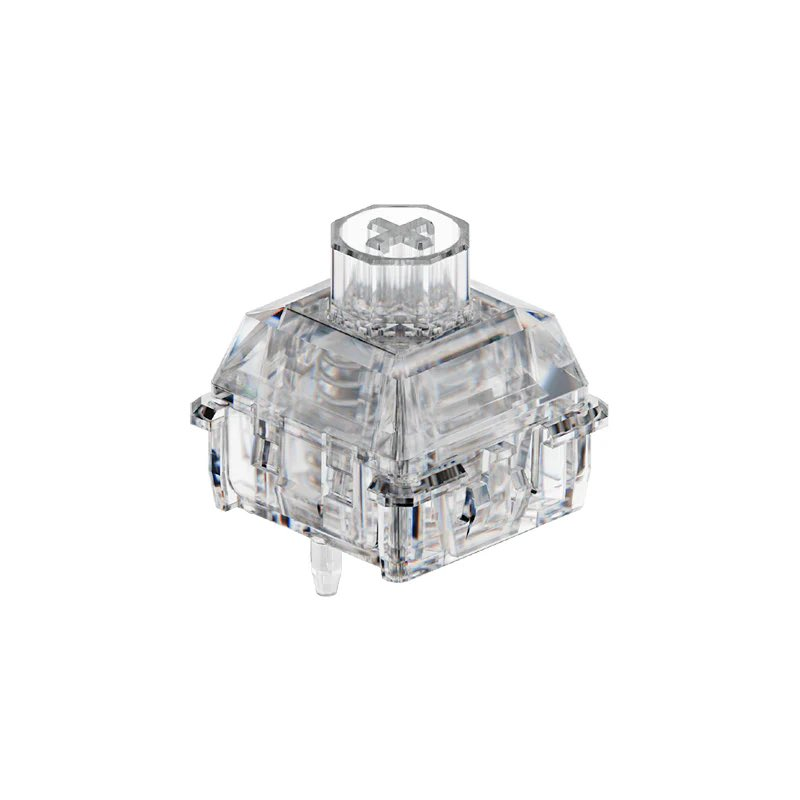 Switch mecânico linear com housing full clear transparente